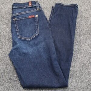 7 For All Mankind Josefina Dark Wash Skinny Jeans Womens Size 24